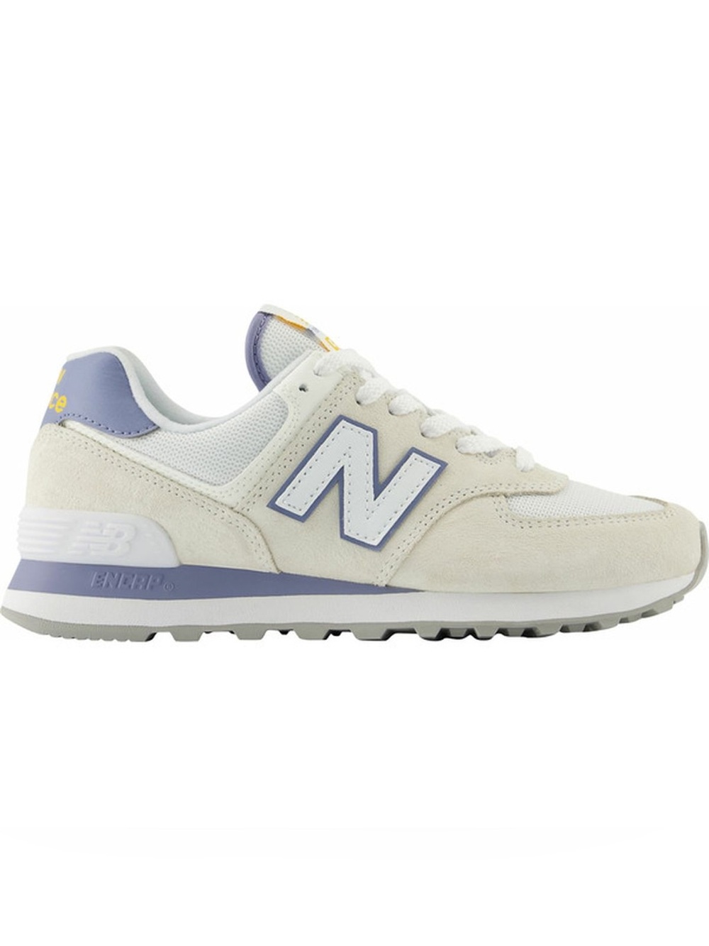 New Balance CALIA X 574 Womens 7 Cream Blue Sneakers Suede Encap - Picture 2 of 11
